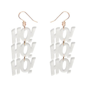 Ho, Ho, Ho Drop Earrings - White  -  Erstwilder Essentials  -  Quirky Resin and Enamel Accessories