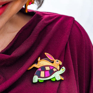 Lesson Learned Brooch  -  Erstwilder  -  Quirky Resin and Enamel Accessories