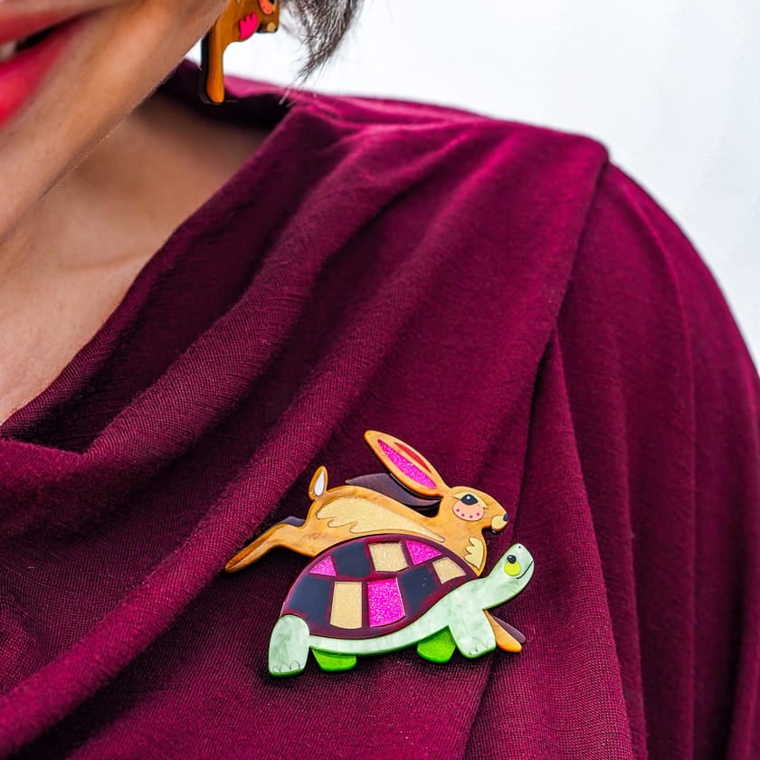 Lesson Learned Brooch  -  Erstwilder  -  Quirky Resin and Enamel Accessories