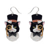 The Posh Pussycat Drop Earrings  -  Erstwilder  -  Quirky Resin and Enamel Accessories
