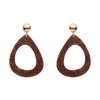 Statement Marble Resin Tear Drop Earrings - Brown  -  Erstwilder Essentials  -  Quirky Resin and Enamel Accessories
