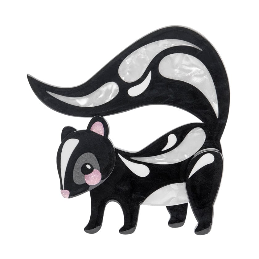 The Sassy Skunk Brooch  -  Erstwilder  -  Quirky Resin and Enamel Accessories