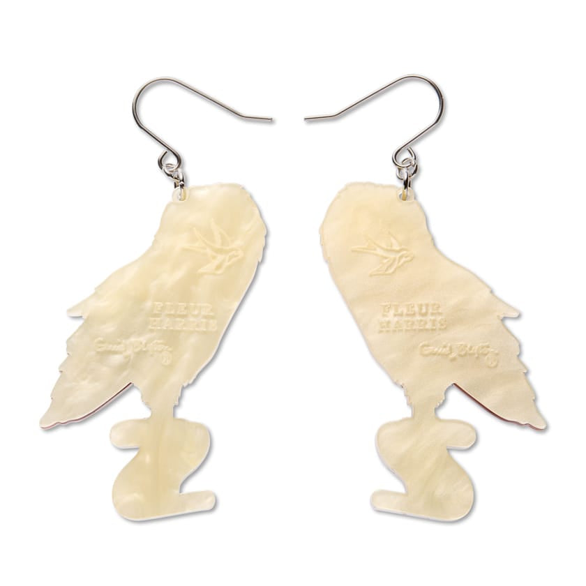 Barny Owl Drop Earrings  -  Erstwilder  -  Quirky Resin and Enamel Accessories