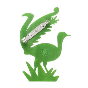 Lottie the Lyrebird Brooch  -  Erstwilder  -  Quirky Resin and Enamel Accessories