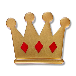 Crown Simplified Mini Brooch  -  Erstwilder Simplified  -  Quirky Resin and Enamel Accessories