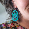 Moonlight Drop Earrings - Green  -  Erstwilder Essentials  -  Quirky Resin and Enamel Accessories