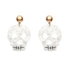 Skull Ripple Statement Earrings - White  -  Erstwilder Essentials  -  Quirky Resin and Enamel Accessories