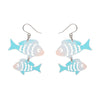 Fish Friends Drop Earrings - Iridescent