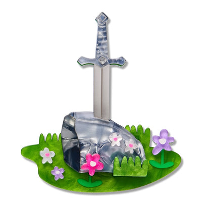 Once and Future Brooch  -  Erstwilder  -  Quirky Resin and Enamel Accessories