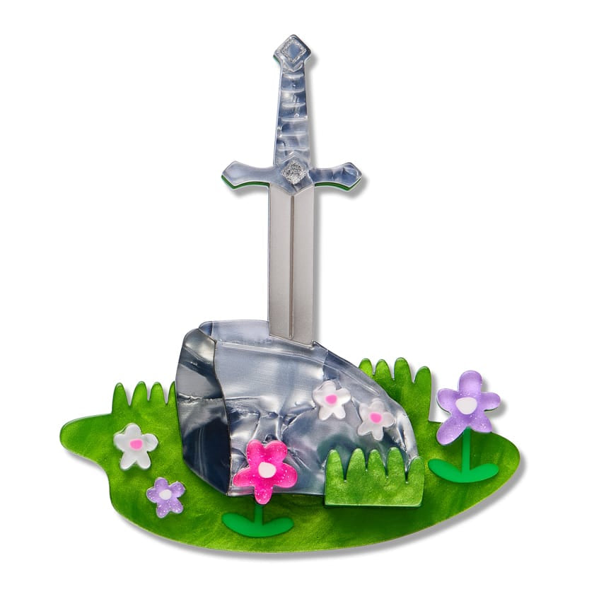 Once and Future Brooch  -  Erstwilder  -  Quirky Resin and Enamel Accessories