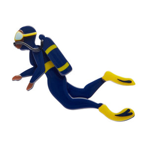 Diver Jamie Brooch  -  Erstwilder  -  Quirky Resin and Enamel Accessories