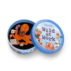 Ollie Inkwell Brooch  -  Erstwilder  -  Quirky Resin and Enamel Accessories