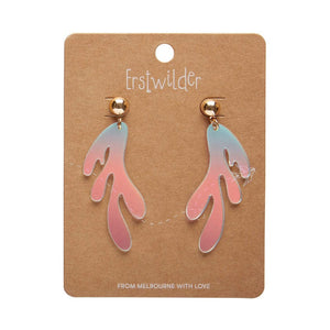Reef Coral Drop Earrings - Iridescent  -  Erstwilder Essentials  -  Quirky Resin and Enamel Accessories