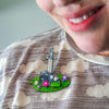 Once and Future Brooch  -  Erstwilder  -  Quirky Resin and Enamel Accessories