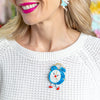 Silky's Clock Brooch