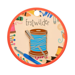Thread the Needle Enamel Pin  -  Erstwilder  -  Quirky Resin and Enamel Accessories