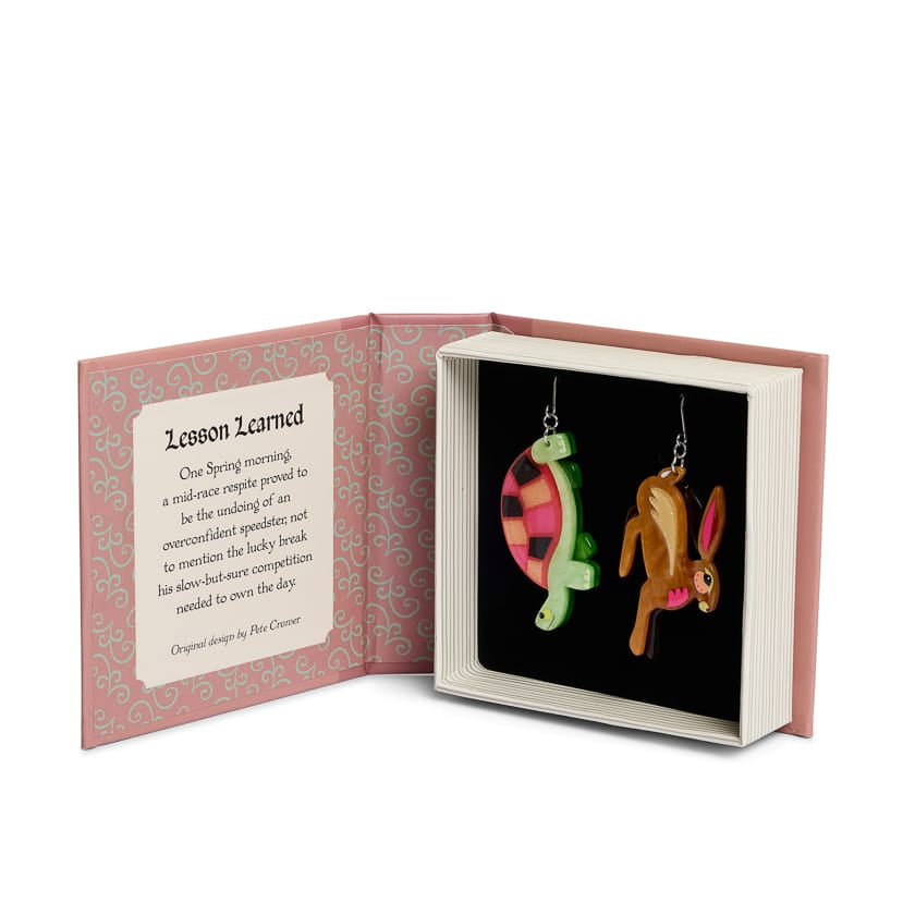 Lesson Learned Drop Earrings  -  Erstwilder  -  Quirky Resin and Enamel Accessories