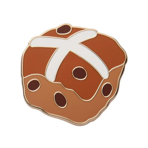 Hot Cross Cravings Enamel Pin  -  Erstwilder  -  Quirky Resin and Enamel Accessories