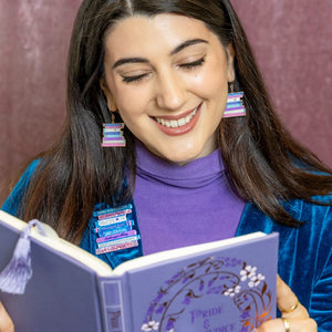Jane Austen Book Club Enamel Drop Earrings  -  Erstwilder  -  Quirky Resin and Enamel Accessories