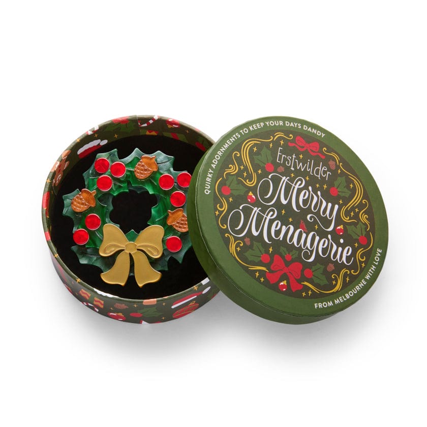 Forest Wreath Brooch  -  Erstwilder  -  Quirky Resin and Enamel Accessories