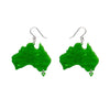 Australia Drop Earrings - Green  -  Erstwilder Essentials  -  Quirky Resin and Enamel Accessories
