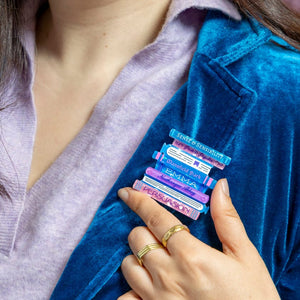 Jane Austen Book Club Brooch  -  Erstwilder  -  Quirky Resin and Enamel Accessories