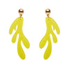 Reef Coral Drop Earrings - Yellow  -  Erstwilder Essentials  -  Quirky Resin and Enamel Accessories
