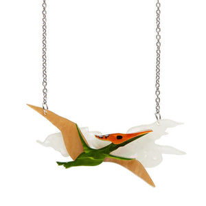 Celine the Pterodactyl Necklace (IMPERFECT)  -  Erstwilder  -  Quirky Resin and Enamel Accessories