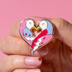 Nestled in Love Enamel Pin  -  Erstwilder  -  Quirky Resin and Enamel Accessories