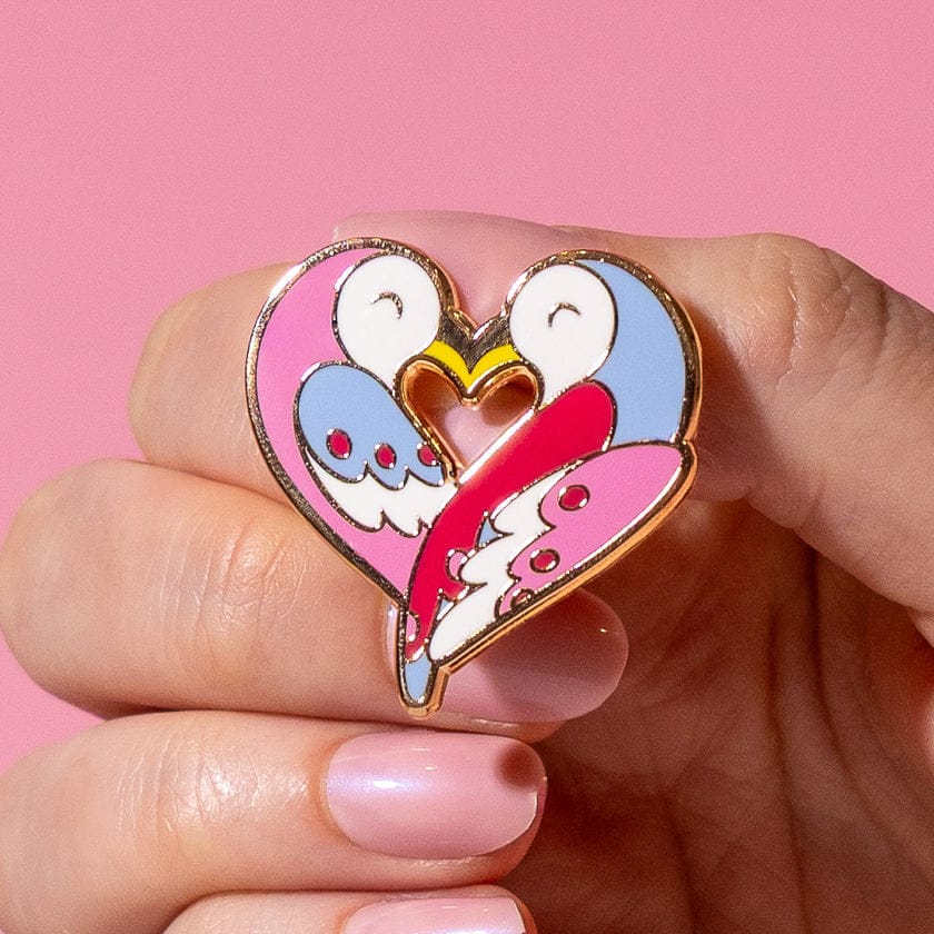 Nestled in Love Enamel Pin  -  Erstwilder  -  Quirky Resin and Enamel Accessories