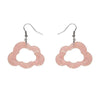 Cloud Solid Glitter Resin Drop Earrings - Pink  -  Erstwilder Essentials  -  Quirky Resin and Enamel Accessories