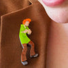 Shaggy Rogers Brooch  -  Erstwilder  -  Quirky Resin and Enamel Accessories