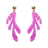 Reef Coral Drop Earrings - Pink  -  Erstwilder Essentials  -  Quirky Resin and Enamel Accessories