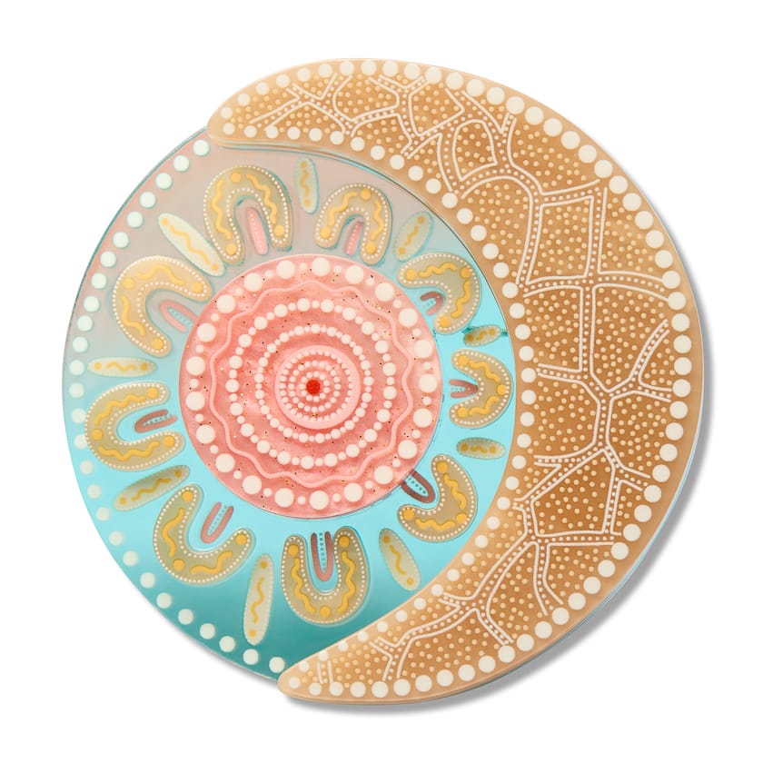 Pintjamu Tuntal Ritjinguthinha Brooch  -  Erstwilder  -  Quirky Resin and Enamel Accessories