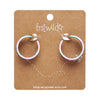 Hydrangea Hoop Stud Earrings - Purple  -  Erstwilder Essentials  -  Quirky Resin and Enamel Accessories