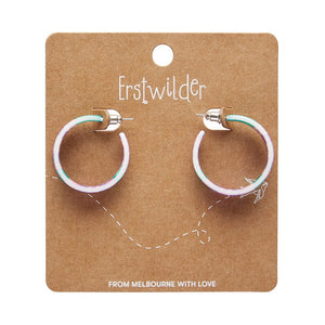 Hydrangea Hoop Stud Earrings - Purple  -  Erstwilder Essentials  -  Quirky Resin and Enamel Accessories