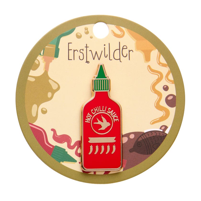 Turn Up the Heat Enamel Pin  -  Erstwilder  -  Quirky Resin and Enamel Accessories