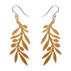 Olive Branch Drop Earrings - Gold