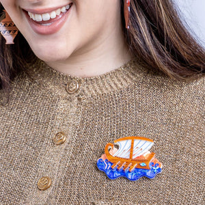 Winds of War Brooch  -  Erstwilder  -  Quirky Resin and Enamel Accessories