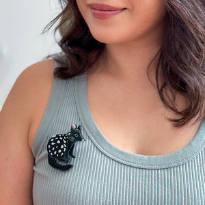 Eastern Quoll Brooch  -  Erstwilder  -  Quirky Resin and Enamel Accessories