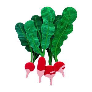Radish Remedy Brooch  -  Erstwilder  -  Quirky Resin and Enamel Accessories