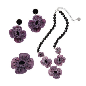 Remembrance Poppy Box - Purple  -  Erstwilder  -  Quirky Resin and Enamel Accessories