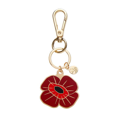 Remembrance Poppy Enamel Keyring  -  Erstwilder  -  Quirky Resin and Enamel Accessories