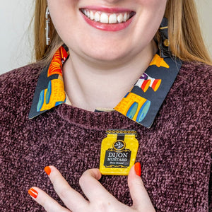 The Dijon Effect Brooch  -  Erstwilder  -  Quirky Resin and Enamel Accessories