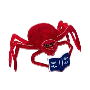 Ari the Spider Brooch  -  Erstwilder  -  Quirky Resin and Enamel Accessories