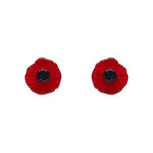 Poppy Field Stud Earrings  -  Erstwilder  -  Quirky Resin and Enamel Accessories