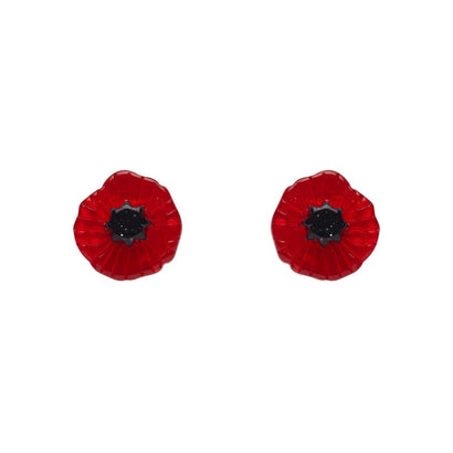 Poppy Field Stud Earrings  -  Erstwilder  -  Quirky Resin and Enamel Accessories