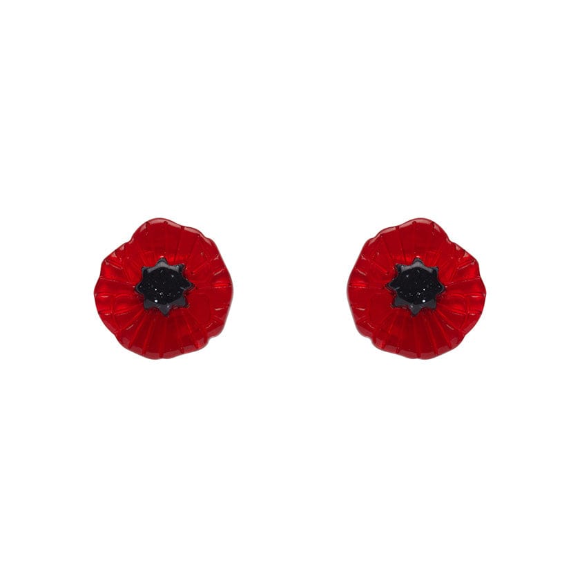 Poppy Field Stud Earrings  -  Erstwilder  -  Quirky Resin and Enamel Accessories