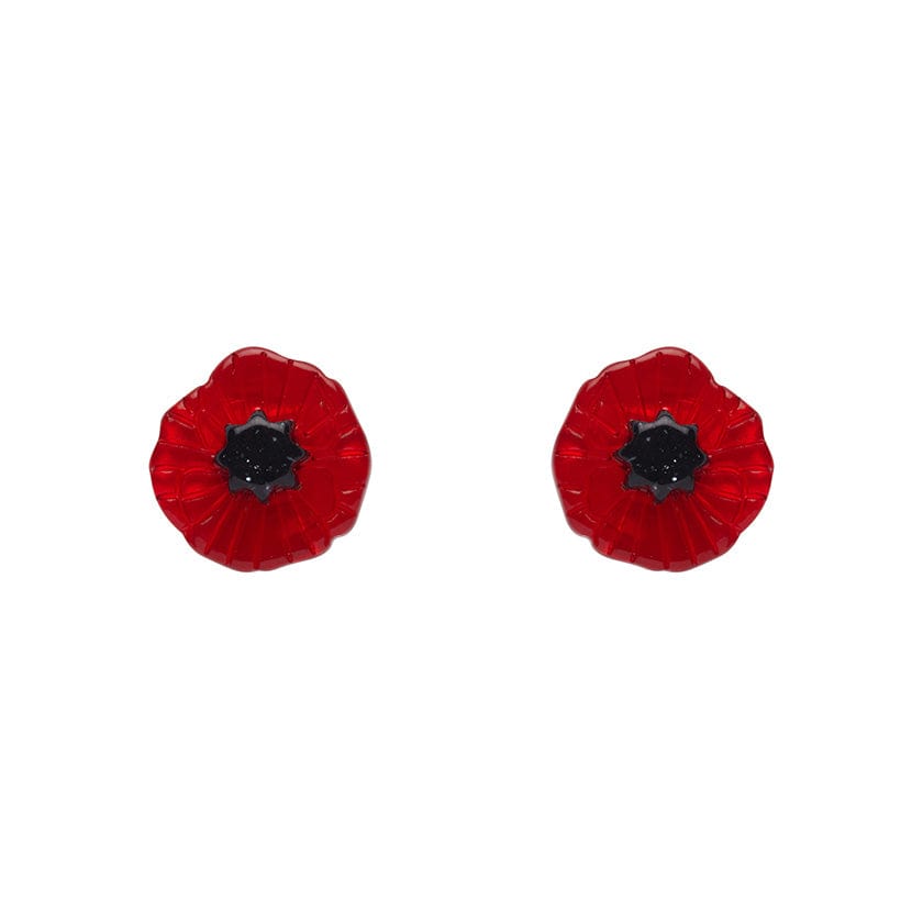 Poppy Field Stud Earrings  -  Erstwilder  -  Quirky Resin and Enamel Accessories