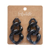 Statement Marble Chain Earrings - Black  -  Erstwilder Essentials  -  Quirky Resin and Enamel Accessories